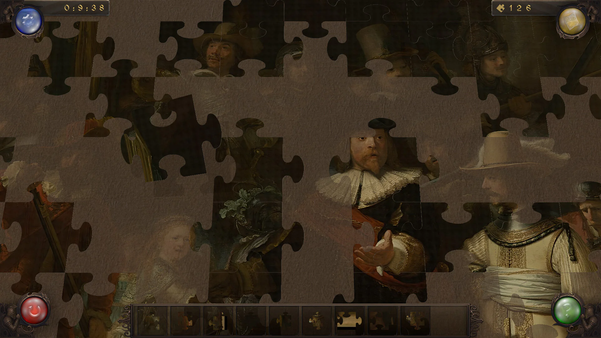 Retro Puzzles close inspection of large painting pieces in the final Steam build